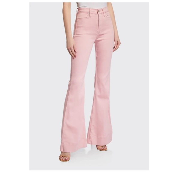 Alice + Olivia Jeans Women’s 27 Millennial Pink Beautiful High Rise Bell Jeans - Picture 1 of 9